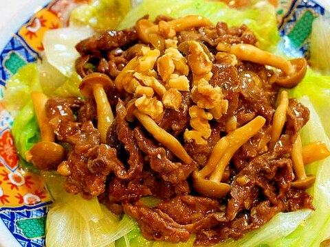 シャキ旨っ！牛肉のオイスターソース炒め・レタス添え